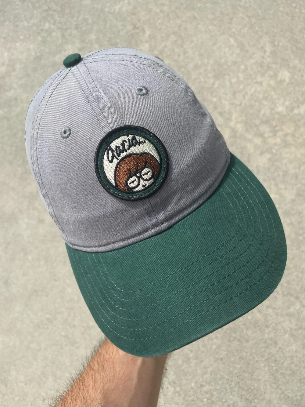 Daria MTV Iconic Animated Series 2017 Viacom Strapback Gray Green Hat